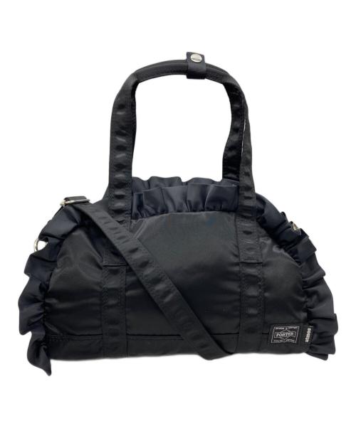 PORTER（ポーター）PORTER (ポーター) atmos (アトモス) RUFFLE 2WAY BOSTON BAG ブラック サイズ:下記参照の古着・服飾アイテム