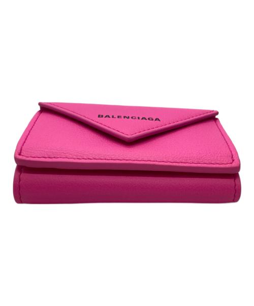 BALENCIAGA（バレンシアガ）BALENCIAGA (バレンシアガ) ペーパーミニウォレット ピンク サイズ:下記参照の古着・服飾アイテム
