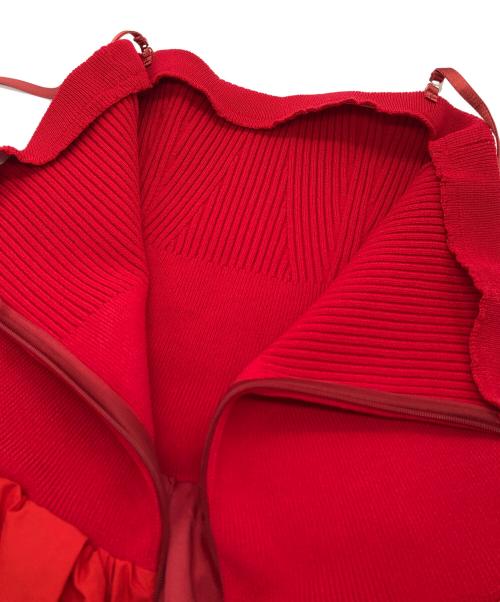 PRANK PROJECT（プランクプロジェクト）PRANK PROJECT (プランクプロジェクト) Knit Combi Bare Dress レッド サイズ:FREEの古着・服飾アイテム