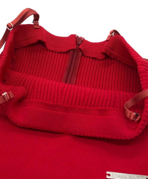 PRANK PROJECT（プランクプロジェクト）PRANK PROJECT (プランクプロジェクト) Knit Combi Bare Dress レッド サイズ:FREEの古着・服飾アイテム