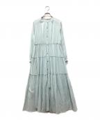 ne quittez pasヌキテパ）の古着「Cotton Voile Tiered Maxi Dress」｜ブルー