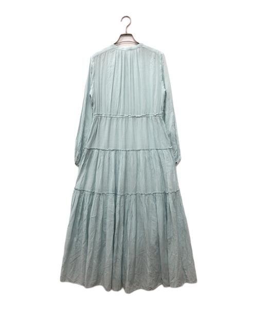 ne quittez pas（ヌキテパ）ne quittez pas (ヌキテパ) Cotton Voile Tiered Maxi Dress ブルー サイズ:下記参照の古着・服飾アイテム