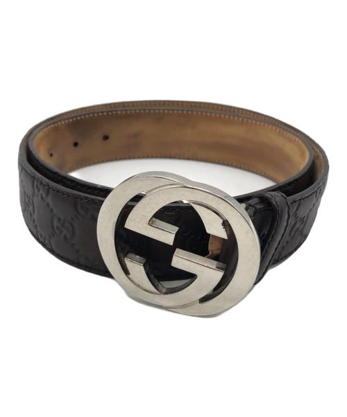 GUCCI（グッチ）GUCCI (グッチ) レザーベルト ブラウンの古着・服飾アイテム