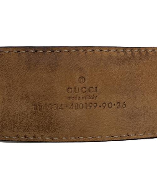GUCCI（グッチ）GUCCI (グッチ) レザーベルト ブラウンの古着・服飾アイテム