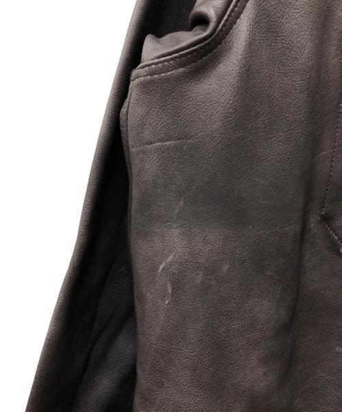 seven by seven（セブンバイセブン）SEVEN BY SEVEN (セブンバイセブン) EURO WORK LEATHER JACKET グレー サイズ:Lの古着・服飾アイテム