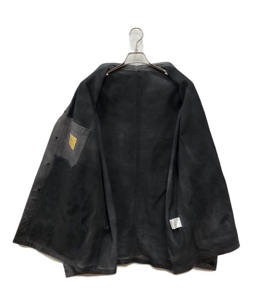 seven by seven（セブンバイセブン）SEVEN BY SEVEN (セブンバイセブン) EURO WORK LEATHER JACKET グレー サイズ:Lの古着・服飾アイテム