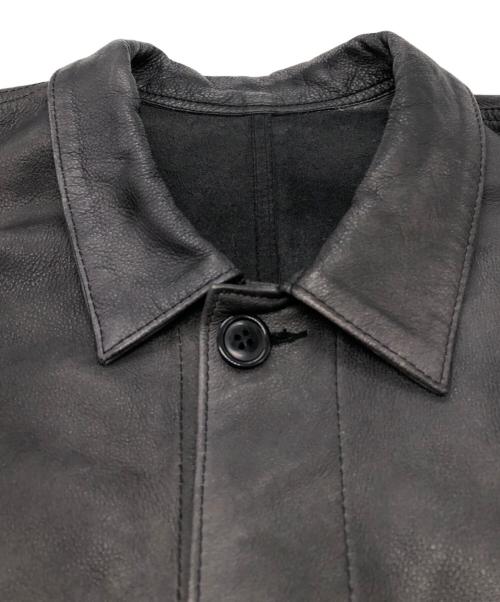 seven by seven（セブンバイセブン）SEVEN BY SEVEN (セブンバイセブン) EURO WORK LEATHER JACKET グレー サイズ:Lの古着・服飾アイテム