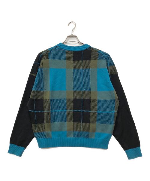 FRED PERRY（フレッドペリー）FRED PERRY (フレッドペリー) RAY BEAMS (レイ ビームス) タータンチェック ニット ブルー サイズ:6の古着・服飾アイテム