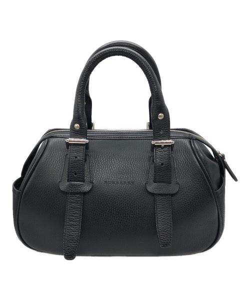 BURBERRY（バーバリー）BURBERRY (バーバリー) 裏地ノバチェック レザーミニボストンバッグ ブラック サイズ:下記参照の古着・服飾アイテム