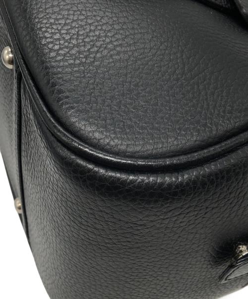 BURBERRY（バーバリー）BURBERRY (バーバリー) 裏地ノバチェック レザーミニボストンバッグ ブラック サイズ:下記参照の古着・服飾アイテム