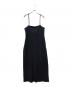 AURALEE（オーラリー）の古着「HARD TWIST WOOL DOBBY DRESSキャミソールワンピース」｜ネイビー