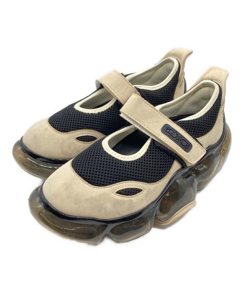 grounds（グラウンズ）GROUNDS (グラウンズ) MOOPIE MARY JANE BLACK NUDE ブラック×ベージュ サイズ:24cmの古着・服飾アイテム