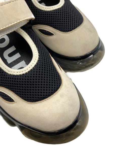 grounds（グラウンズ）GROUNDS (グラウンズ) MOOPIE MARY JANE BLACK NUDE ブラック×ベージュ サイズ:24cmの古着・服飾アイテム