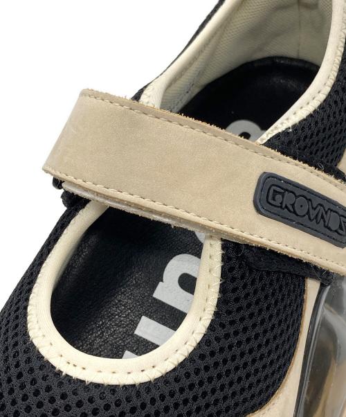 grounds（グラウンズ）GROUNDS (グラウンズ) MOOPIE MARY JANE BLACK NUDE ブラック×ベージュ サイズ:24cmの古着・服飾アイテム