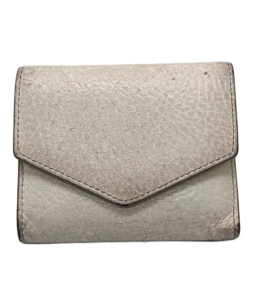Maison Margiela（メゾンマルジェラ）Maison Margiela (メゾンマルジェラ) 4つタグ レザーウォレット ホワイトの古着・服飾アイテム