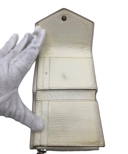 Maison Margiela（メゾンマルジェラ）Maison Margiela (メゾンマルジェラ) 4つタグ レザーウォレット ホワイトの古着・服飾アイテム