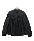 SCYEサイ）の古着「リネン高密度タック ブラウス」｜ブラック