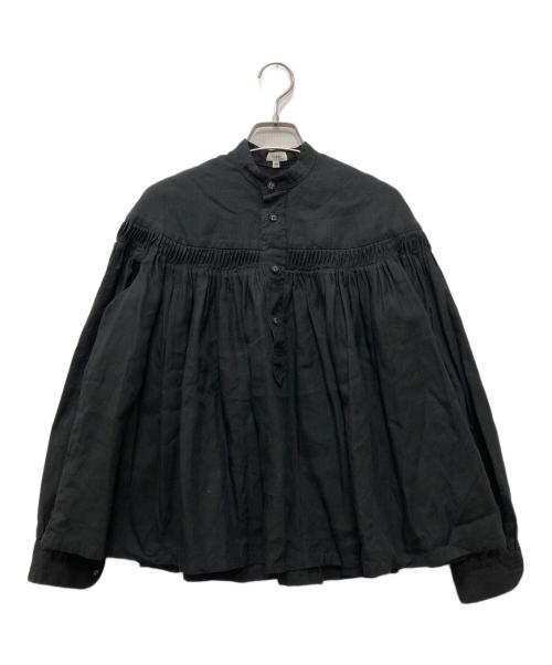 SCYE（サイ）SCYE (サイ) リネン高密度タック ブラウス ブラック サイズ:36の古着・服飾アイテム
