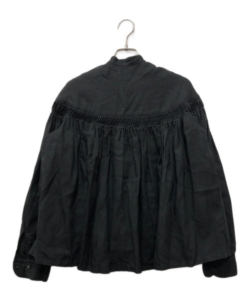 SCYE（サイ）SCYE (サイ) リネン高密度タック ブラウス ブラック サイズ:36の古着・服飾アイテム