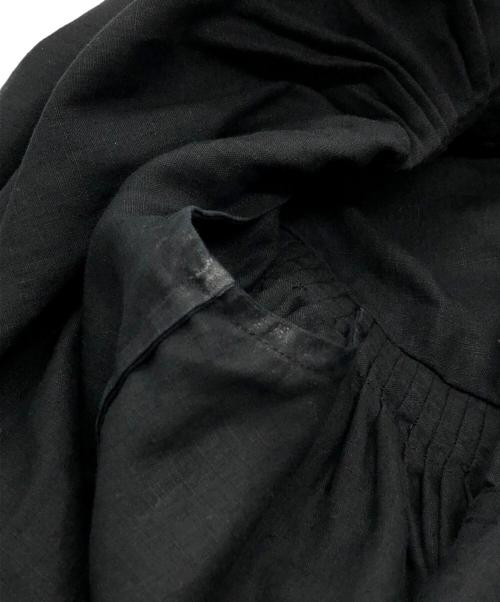 SCYE（サイ）SCYE (サイ) リネン高密度タック ブラウス ブラック サイズ:36の古着・服飾アイテム