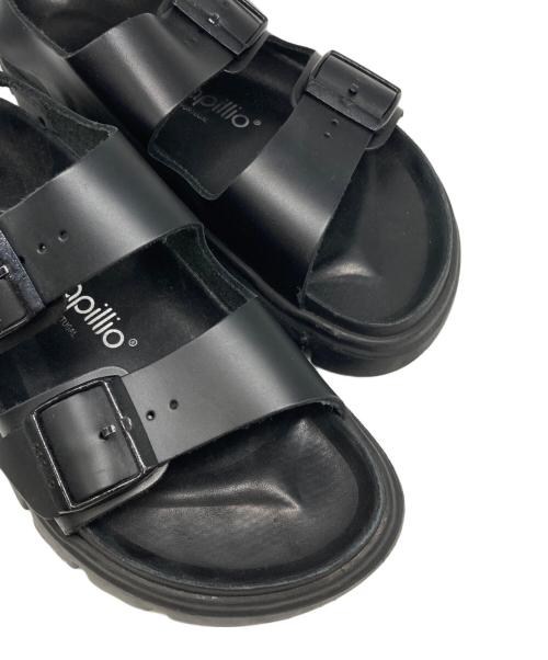 BIRKENSTOCK（ビルケンシュトック）BIRKENSTOCK (ビルケンシュトック) ダブルストラップサンダル ブラック サイズ:24cmの古着・服飾アイテム