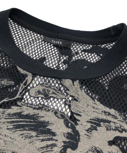 TAAKK（ターク）TAAKK (ターク) MESH T-SHIRTS ブラック サイズ:1 未使用品の古着・服飾アイテム
