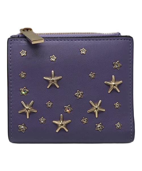 JIMMY CHOO（ジミーチュウ）JIMMY CHOO (ジミーチュウ) HANNI STAR COMPACT WALLET パープルの古着・服飾アイテム