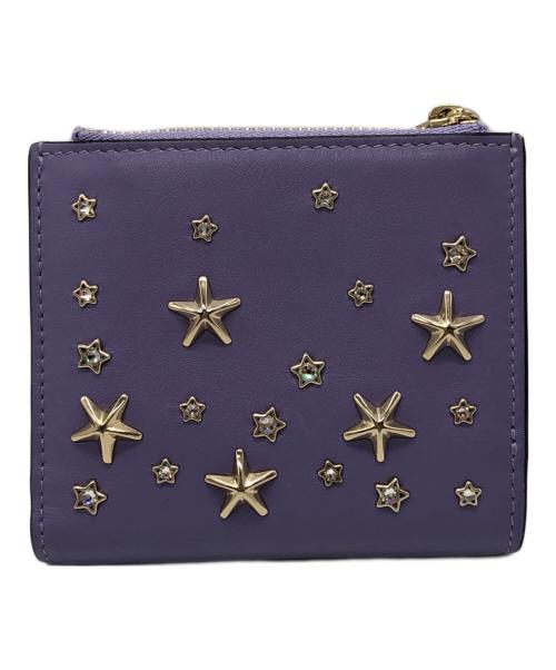 JIMMY CHOO（ジミーチュウ）JIMMY CHOO (ジミーチュウ) HANNI STAR COMPACT WALLET パープルの古着・服飾アイテム