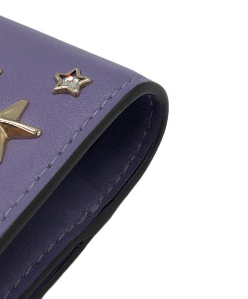 JIMMY CHOO（ジミーチュウ）JIMMY CHOO (ジミーチュウ) HANNI STAR COMPACT WALLET パープルの古着・服飾アイテム