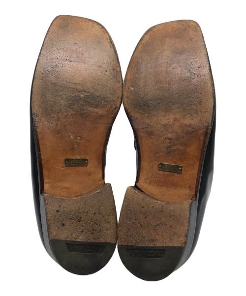 GUCCI（グッチ）GUCCI (グッチ) ビットローファー ホワイト×ブラック サイズ:EU41 1/2の古着・服飾アイテム