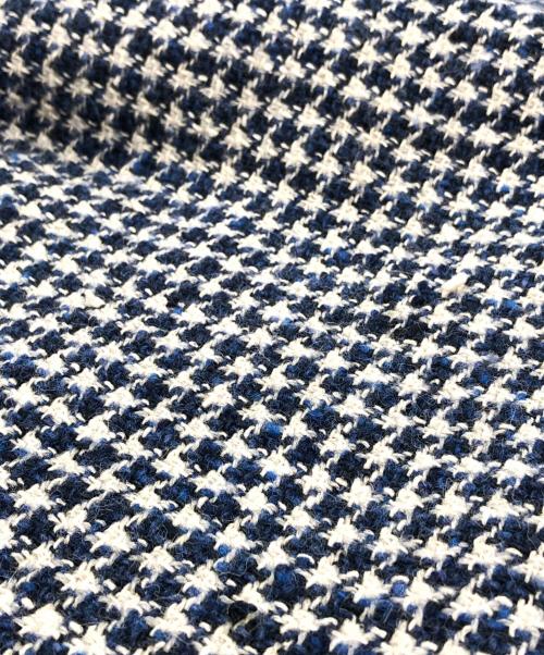 45R（フォーティファイブ・アール）45R (フォーティファイブ・アール) 千鳥柄ワンピース ブルーの古着・服飾アイテム