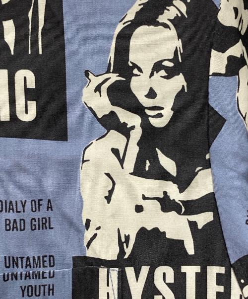 Hysteric Glamour（ヒステリックグラマー）Hysteric Glamour (ヒステリックグラマー) 総柄FICTIONシャツ ネイビー サイズ:Mの古着・服飾アイテム