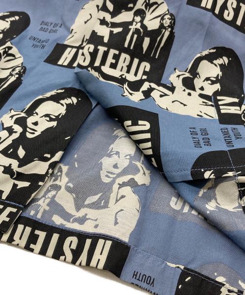 Hysteric Glamour（ヒステリックグラマー）Hysteric Glamour (ヒステリックグラマー) 総柄FICTIONシャツ ネイビー サイズ:Mの古着・服飾アイテム