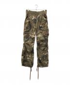 goaゴア）の古着「サス付きカモフラ柄パラシュートカーゴパンツ」｜オリーブ