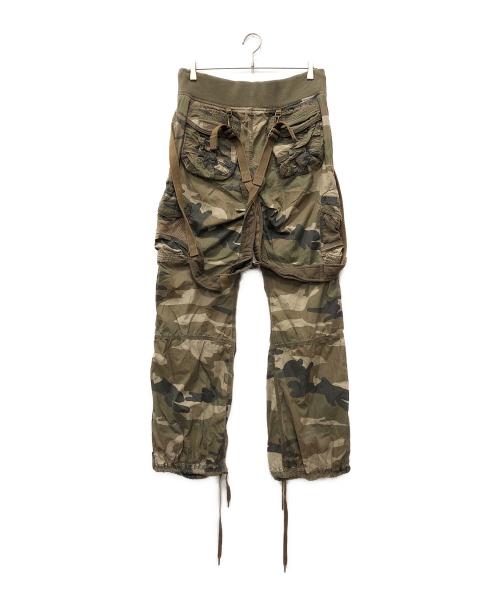 goa（ゴア）goa (ゴア) サス付きカモフラ柄パラシュートカーゴパンツ オリーブ サイズ:Fの古着・服飾アイテム