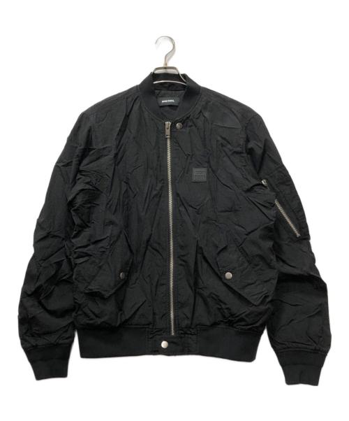 DIESEL（ディーゼル）DIESEL (ディーゼル) ナイロンMA-1ジャケット ブラック サイズ:Lの古着・服飾アイテム