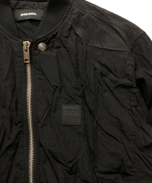 DIESEL（ディーゼル）DIESEL (ディーゼル) ナイロンMA-1ジャケット ブラック サイズ:Lの古着・服飾アイテム