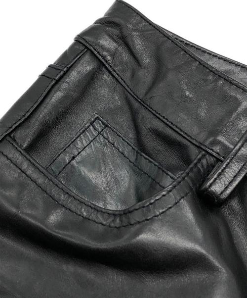 GAP（ギャップ）GAP (ギャップ) ブーツカットレザーパンツ ブラックの古着・服飾アイテム