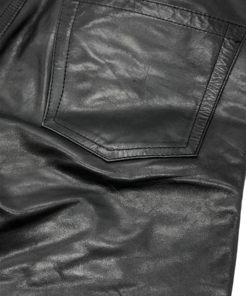 GAP（ギャップ）GAP (ギャップ) ブーツカットレザーパンツ ブラックの古着・服飾アイテム