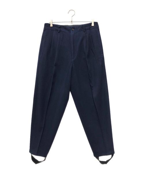 Yohji Yamamoto pour homme（ヨウジヤマモト プールオム）Yohji Yamamoto pour homme (ヨウジヤマモト プールオム) ウール2タックパンツ ネイビー サイズ:Mの古着・服飾アイテム