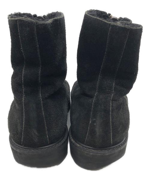 Yohji Yamamoto pour homme（ヨウジヤマモト プールオム）Yohji Yamamoto pour homme (ヨウジヤマモト プールオム) スエードレザーフロントジップボアブーツ ブラック サイズ:2の古着・服飾アイテム
