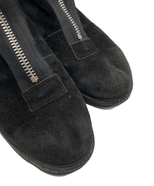 Yohji Yamamoto pour homme（ヨウジヤマモト プールオム）Yohji Yamamoto pour homme (ヨウジヤマモト プールオム) スエードレザーフロントジップボアブーツ ブラック サイズ:2の古着・服飾アイテム