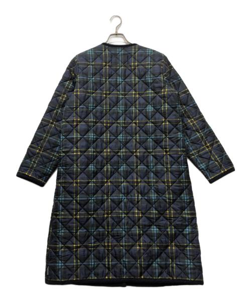 Traditional Weatherwear（トラディショナルウェザーウェア）Traditional Weatherwear (トラディショナルウェザーウェア) ノーカラーキルティングコート ネイビー サイズ:36の古着・服飾アイテム