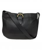 COACHコーチ）の古着「Eldridge Hobo レザーショルダーバッグ」｜ブラック