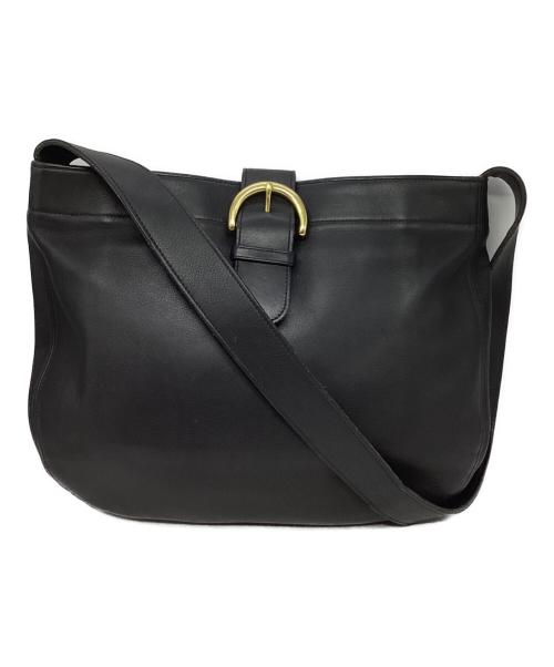COACH（コーチ）COACH (コーチ) Eldridge Hobo レザーショルダーバッグ ブラック サイズ:下記参照の古着・服飾アイテム