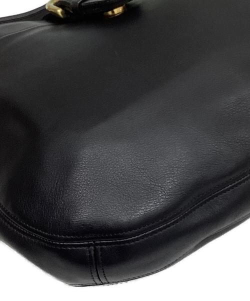 COACH（コーチ）COACH (コーチ) Eldridge Hobo レザーショルダーバッグ ブラック サイズ:下記参照の古着・服飾アイテム