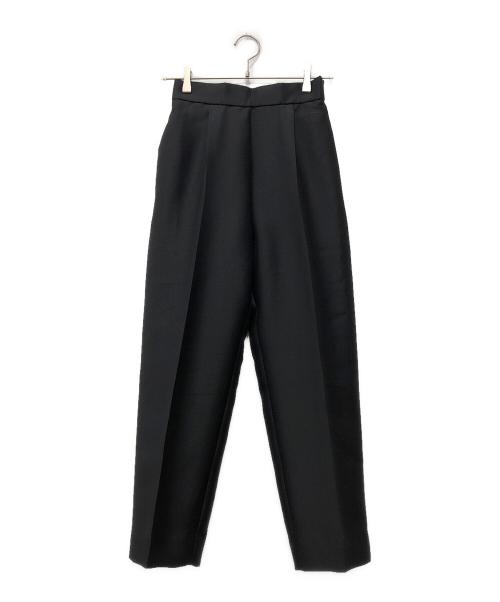 yori shirocon（ヨリ シロコン）yori shirocon (ヨリ シロコン) シルキードレスパンツタックテーパードパンツ ブラック サイズ:36の古着・服飾アイテム
