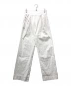 MUSE de Deuxieme Classeミューズ ドゥーズィエム クラス）の古着「stretch twill2 タックパンツ」｜ホワイト