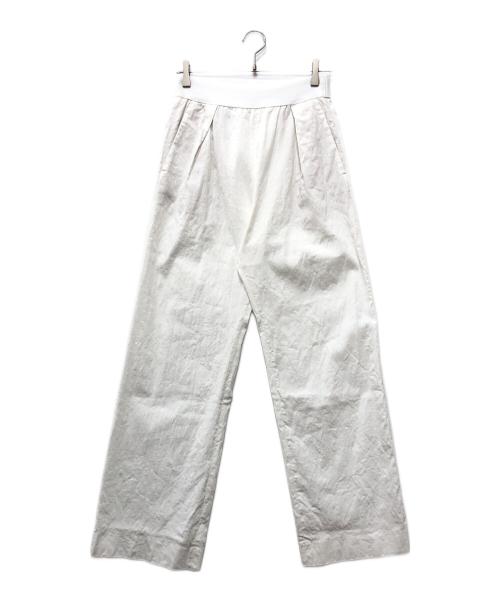 MUSE de Deuxieme Classe（ミューズ ドゥーズィエム クラス）MUSE de Deuxieme Classe (ミューズ ドゥーズィエム クラス) stretch twill2 タックパンツ ホワイト サイズ:38の古着・服飾アイテム