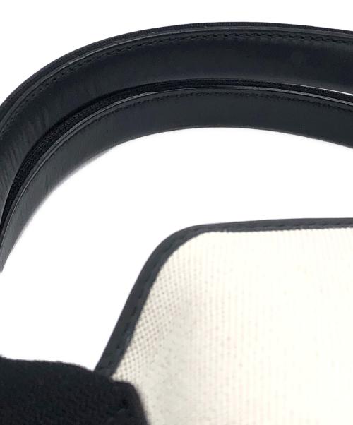BALENCIAGA（バレンシアガ）BALENCIAGA (バレンシアガ) NAVY CABAS ネイビーカバ M トートバッグ ホワイト×ブラック サイズ:下記参照の古着・服飾アイテム